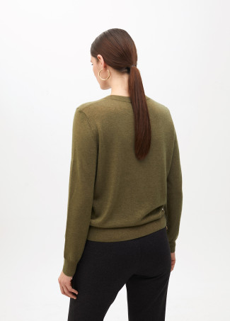 Round neck shimmer sweater