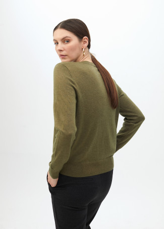 Round neck shimmer sweater