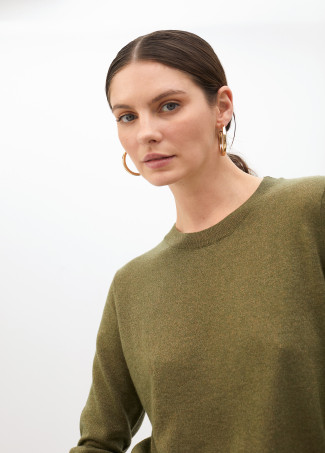 Maglione con Lurex Collo Rotondo