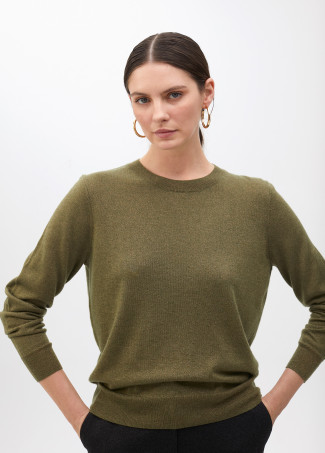 Round neck shimmer sweater