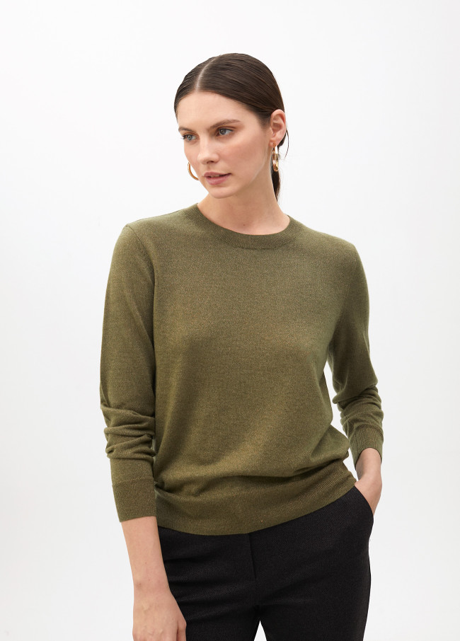 Maglione con Lurex Collo Rotondo