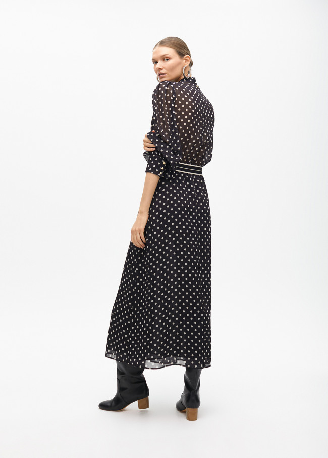 Long polka dot dress