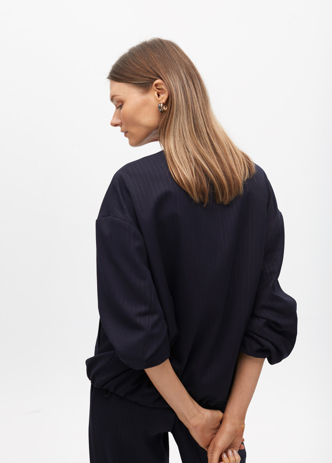 Bomber à rayures avec détail bijoux