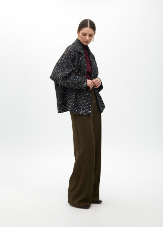 Chaqueta tweed hilos multicolor