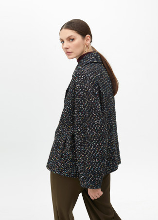 Chaqueta tweed hilos multicolor