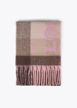 Großes Karo-Schal mit Logo