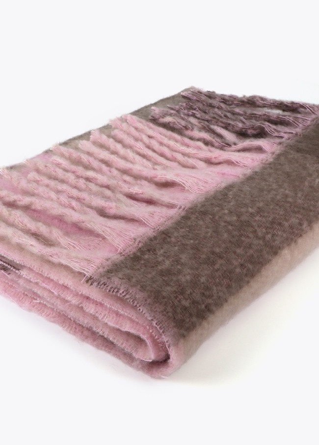 Großes Karo-Schal mit Logo