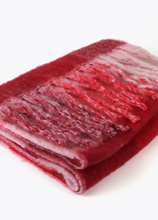 Karierter Schal mit großem Logo