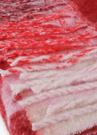 Karierter Schal mit großem Logo