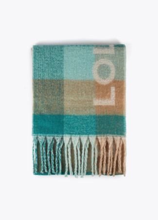 Bufanda cuadros logo grande