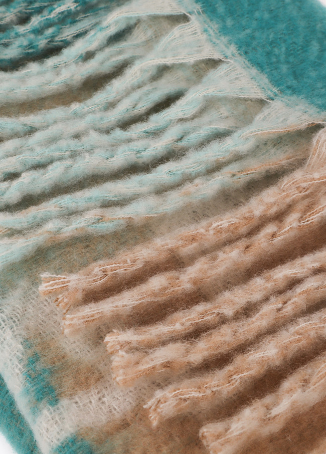 Bufanda cuadros logo grande