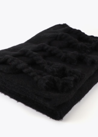 Bufanda Lisa con Flecos Gruesos