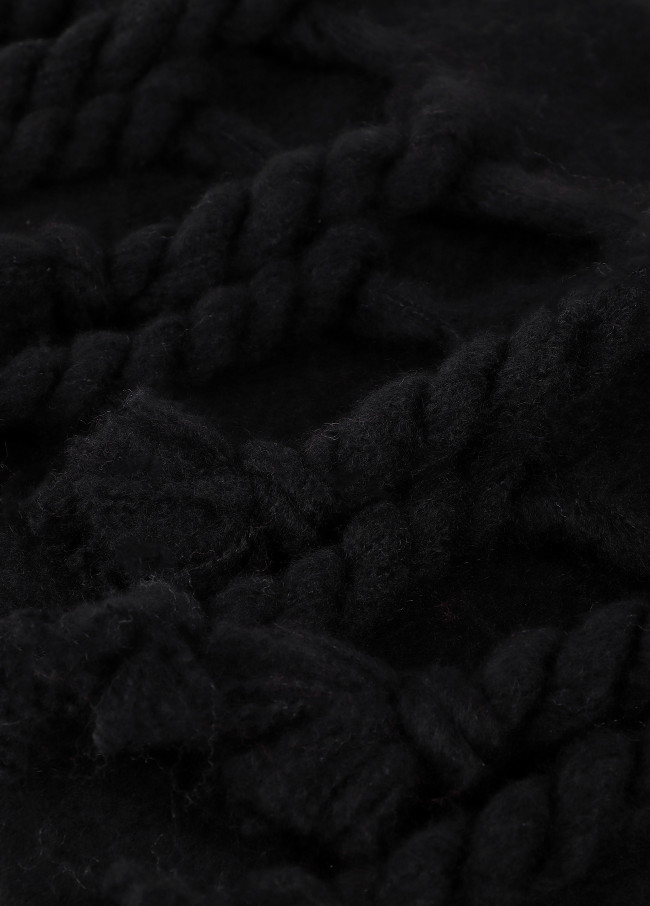 Bufanda Lisa con Flecos Gruesos