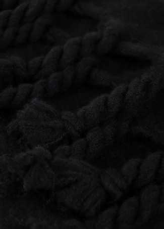 Bufanda Lisa con Flecos Gruesos