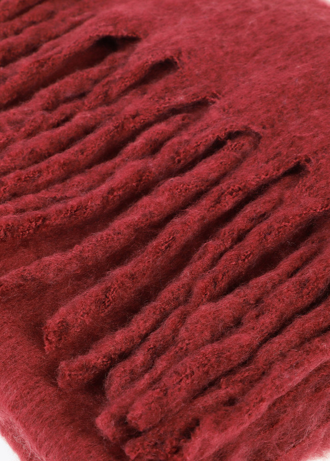 Bufanda lisa flecos gruesos