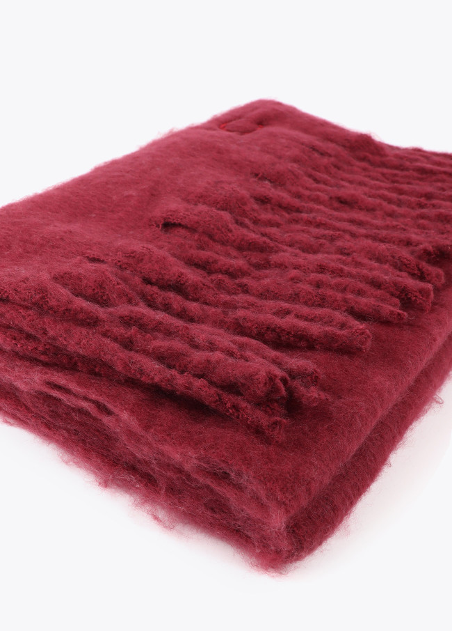 Bufanda lisa flecos gruesos