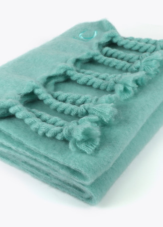 Bufanda lisa flecos gruesos