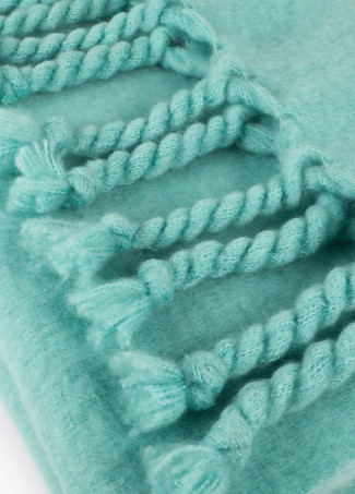 Bufanda lisa flecos gruesos