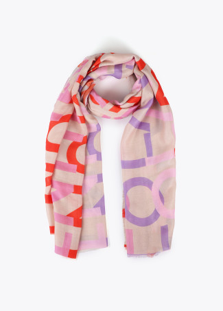 Logo-printed scarf