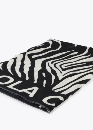 Lenço estampa de zebra e liso