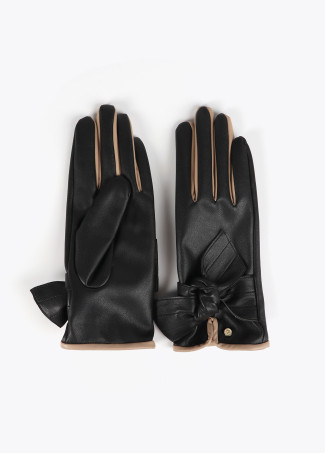 Guante efecto piel con lazo