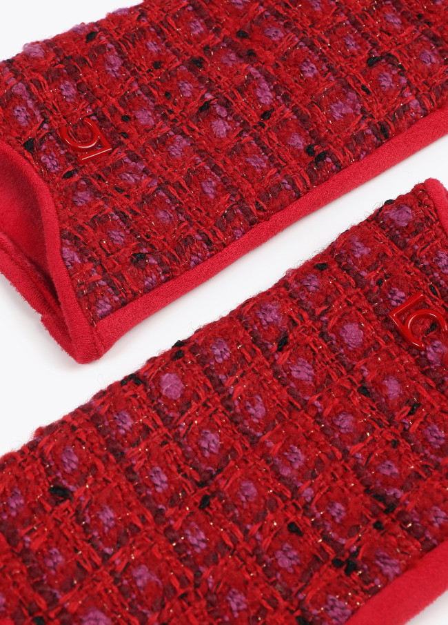 Guanti in Tweed Multicolore