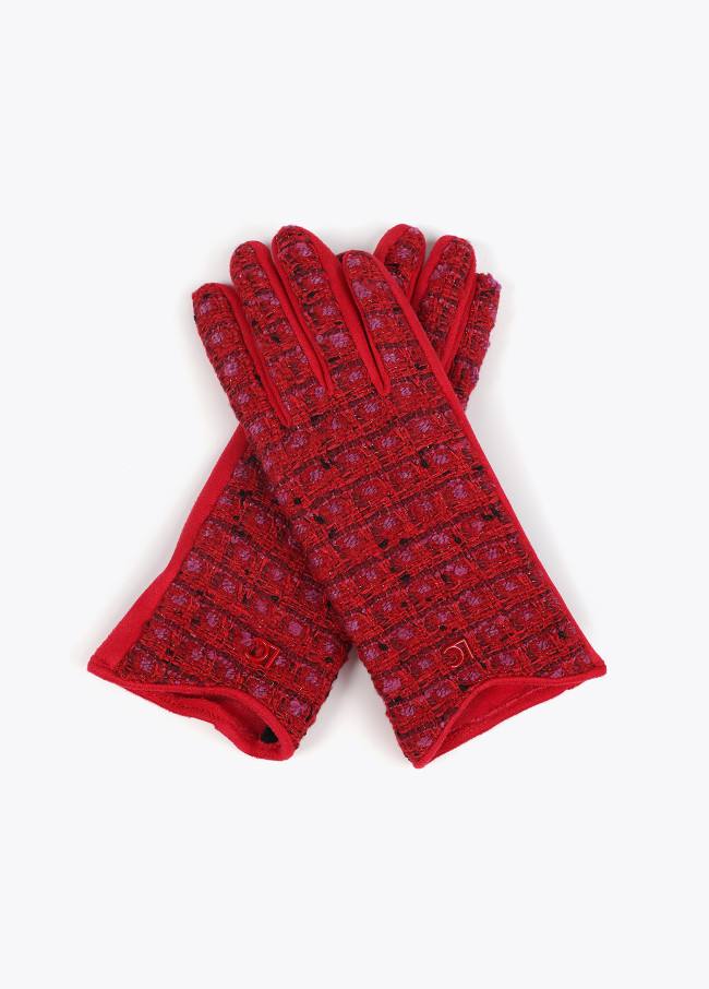 Guanti in Tweed Multicolore