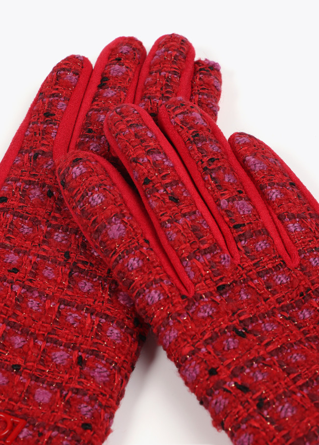 Guanti in Tweed Multicolore