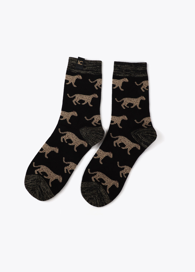 Pack of leopard socks