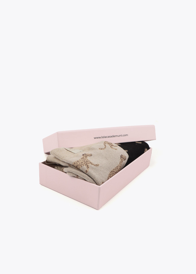 Pack of leopard socks