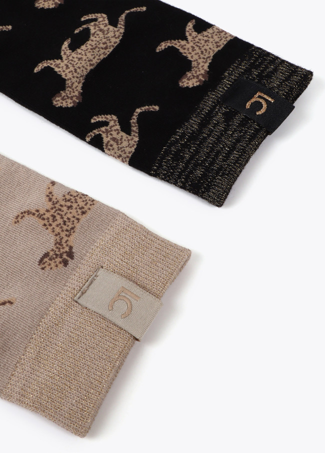 Pack of leopard socks
