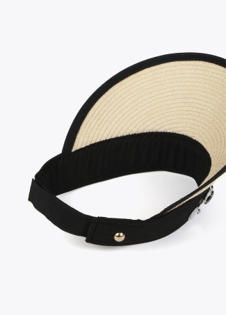 Visera efecto rafia strass