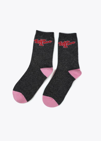 Pack of animal print and shimmer socks