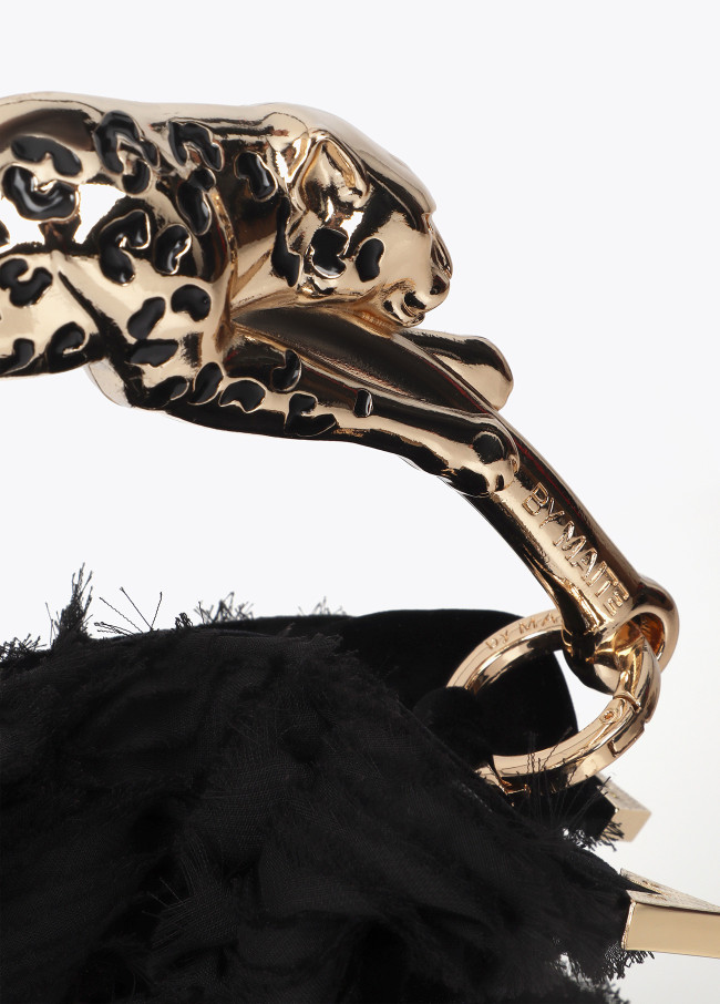 Borsa in Tessuto Fantasia Rosette con Manico...