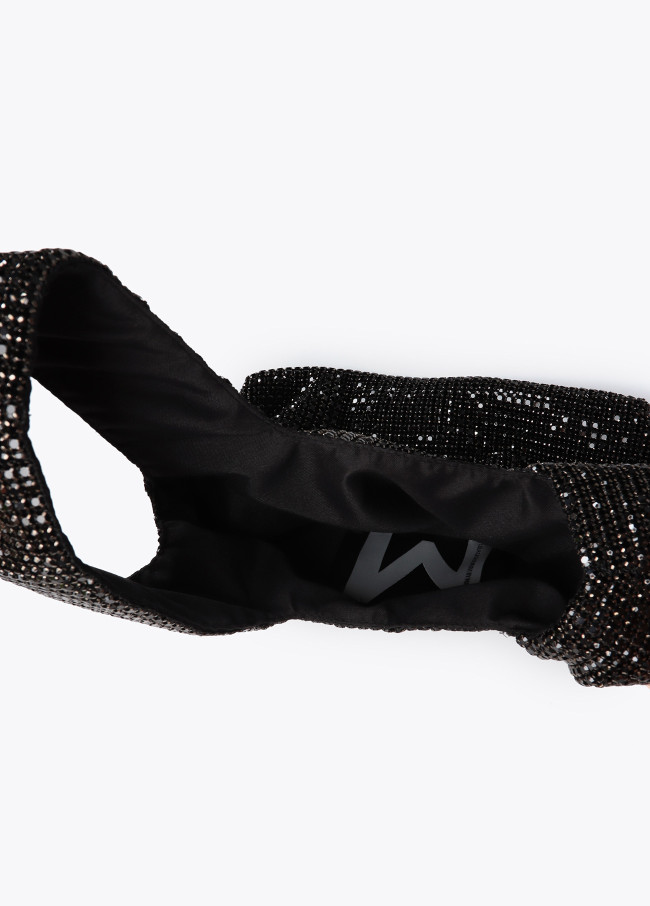 Rhinestone mesh bag