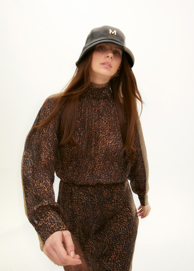 Chapéu Bucket Efeito Couro