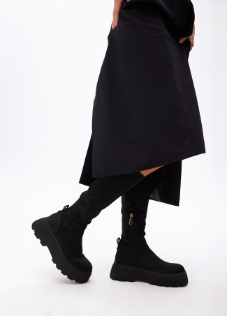 Knee-high sock-style boots