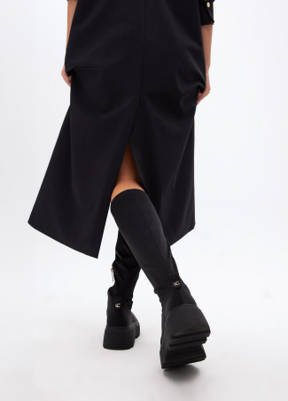 Knee-high sock-style boots