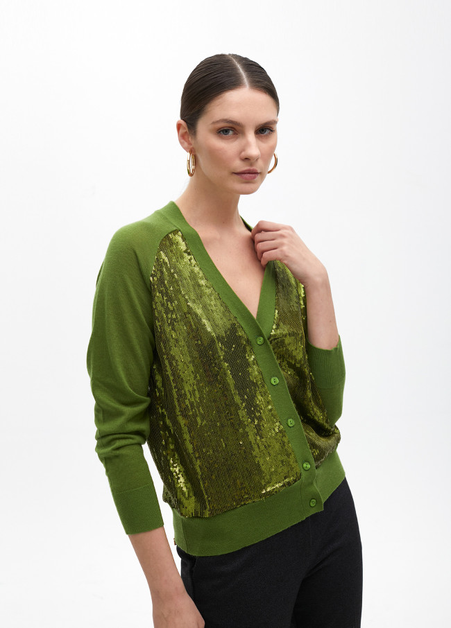 Cardigan de lentejuelas