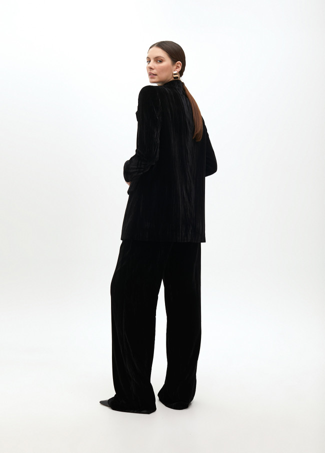 Americana velvet con flor en solapa