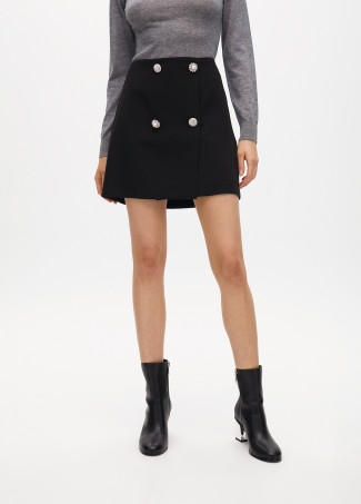 Short Skirt with Jewel Buttons - Lola Casademunt