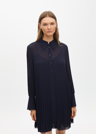 Robe courte plissée