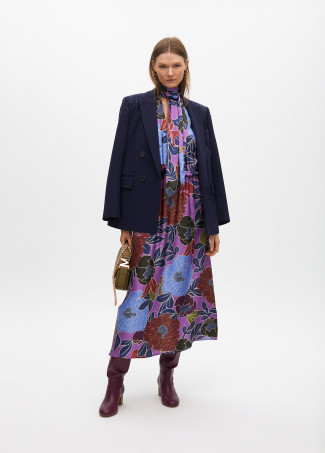 Long floral print dress