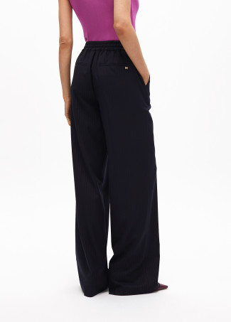 Pantalon Droit avec Rayure Diplomatique Élastique