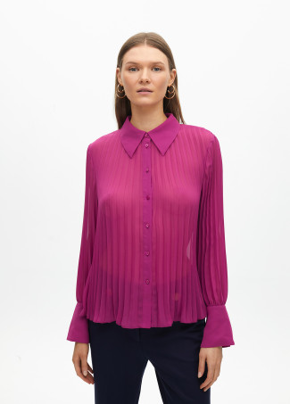 Plissierte Bluse