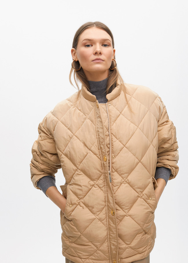 Anorak court matelassé losanges