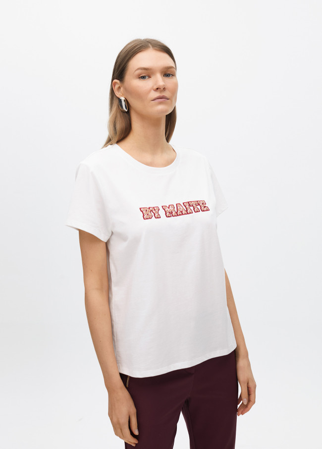 Short sleeve T-shirt with placement print