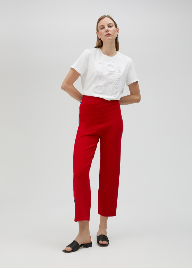 Pantalón coulotte rojo