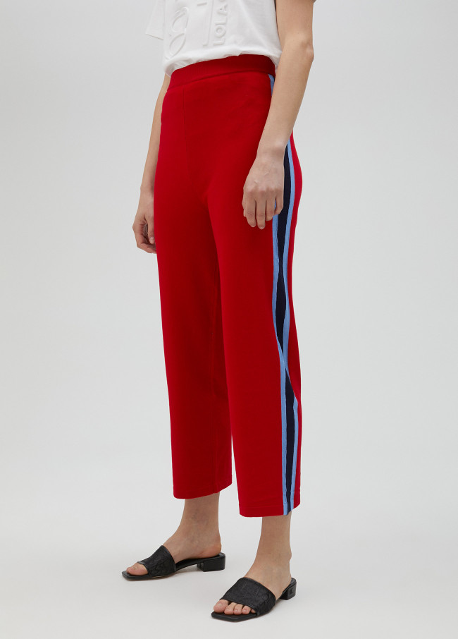 Pantalón coulotte rojo