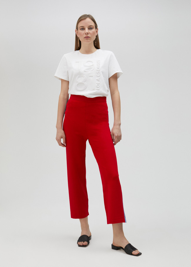 Pantalón coulotte rojo